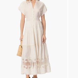 Maje Embroidered Maxi Dress